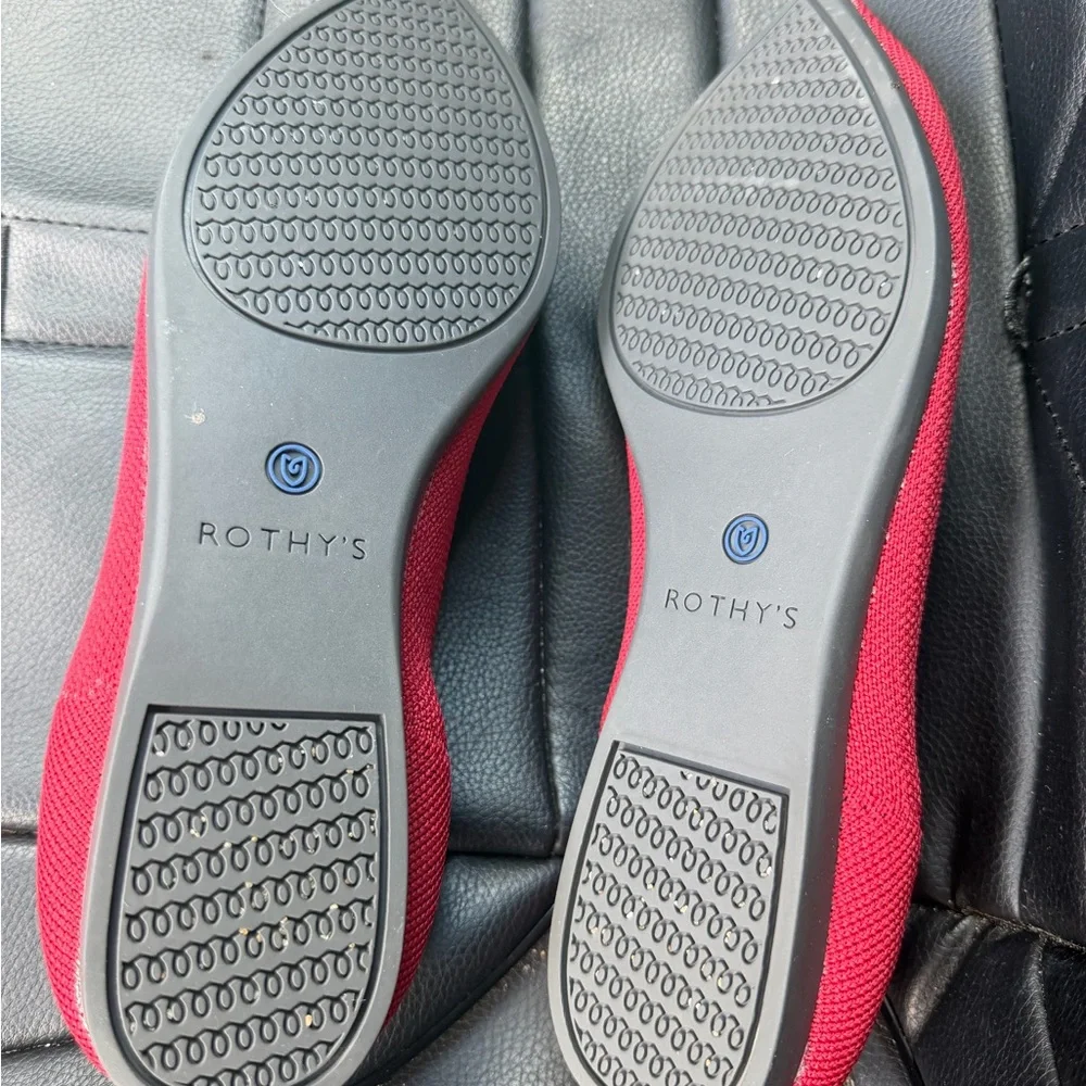Rothy's Women's Red Pointed Knit Flats